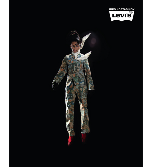 KIKO KOSTADINOV X LEVI'S CARINA WAISTED JACKET POST PRINT