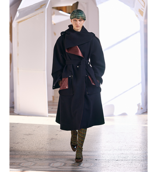 SISKIN HOODED COAT MIDNIGHT BLUE