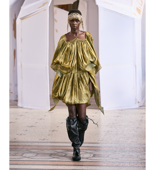 KESTREL DRESS GOLD BRUSH