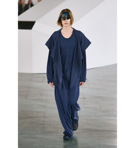 VELEKA WIDE TROUSERS MARINE BLUE