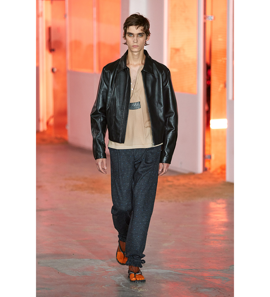 LUR LEATHER JACKET SMOKEY BLACK
