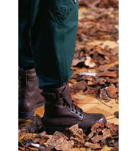 FITZ MILITARY BOOTS DARK BROWN