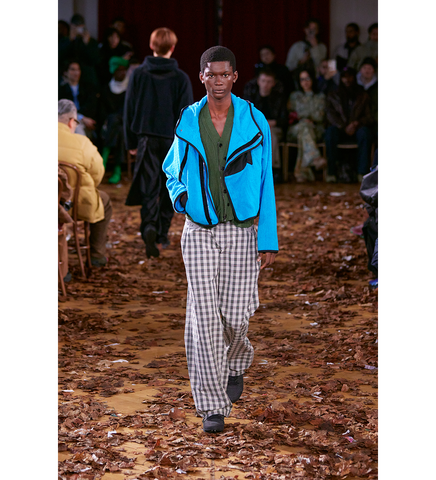 RICSI FLEECE HOODIE STEELBLUE/BLACK