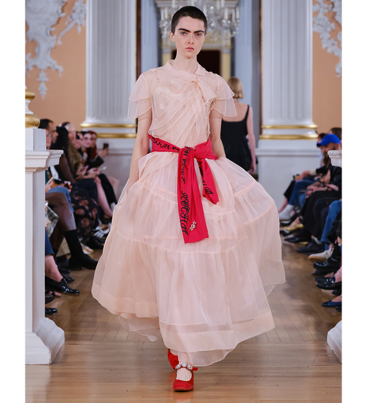 DIM SUM LOGO PRINT LONG SLEEVE T-SHIRT RED/BLACK