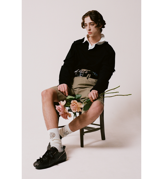 RUFFLE RUGBY SHIRT BLACK