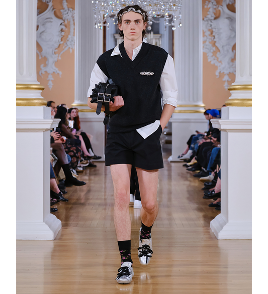 MERINO SEAM BITE VEST CHARCOAL/PEARL/CLEAR