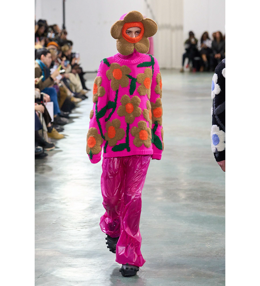 FLOWER BALACLAVA CAMEL