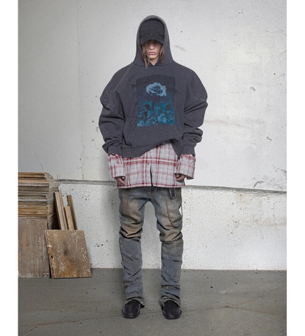 VINTAGE FLANNEL LS SHIRT OLD RED