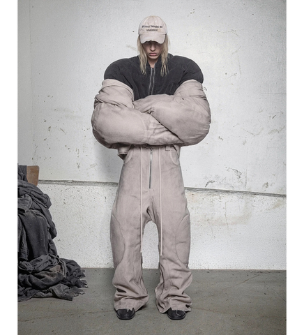 DIRTY CANVAS BIKER PANTS DIRTY WHITE