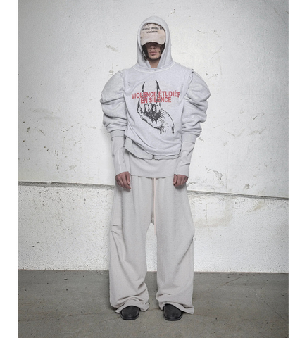INSIDE-OUT WAFFLE LS TEE HEATHER GREY