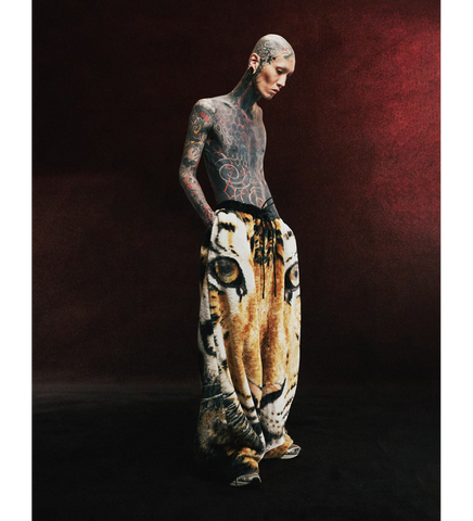 RAW-CUT BONTAN TIGER PRINT