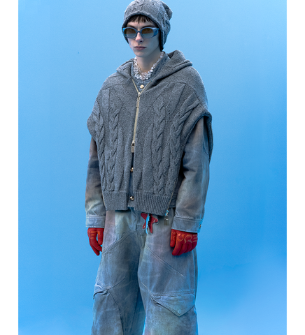 LINAS DUAL CREWNECK ASH GREY