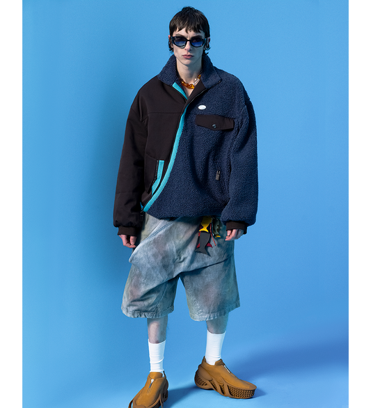 NORTH TWIST FLEECE DEPTH BLUE