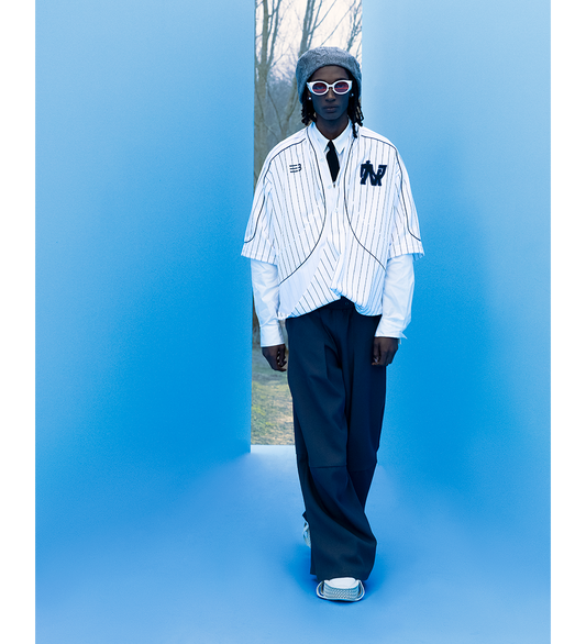 TOWSON PLEATED TROUSERS AEGEAN BLUE