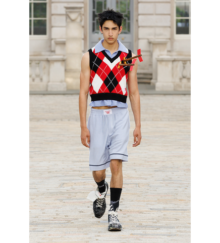 SMART CROPPED VEST RED