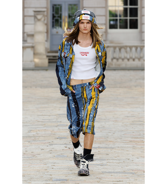 SILKY DENIM SHORTS MULTI