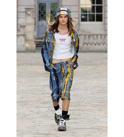 SILKY DENIM SHORTS MULTI