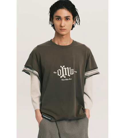 STANDY 3-LAYERED TEE PUBBLE GREY