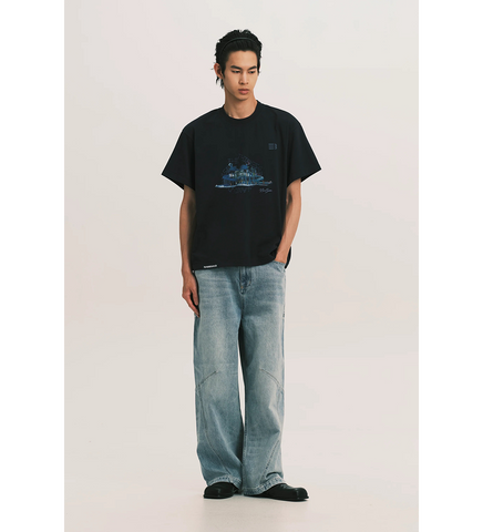 NEAL FUN TEE DEPTH BLUE