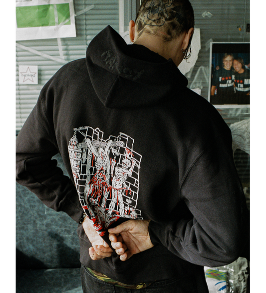 PAIN AND SUFFERING HOODY BLACK