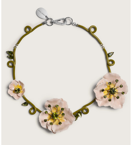 TURBO BLOOMING POPPY NECKLACE PINK/GREEN
