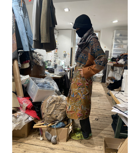 DRAPS BROWN CHECK