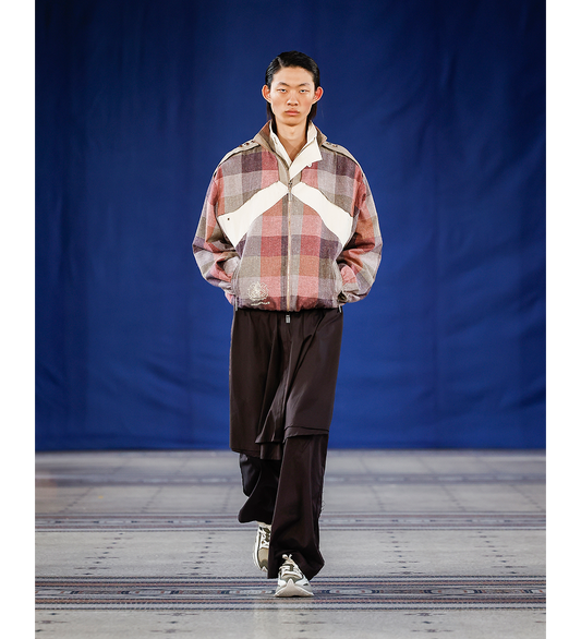 JACOB LAYERED SUITING TROUSERS SHITAKE BROWN