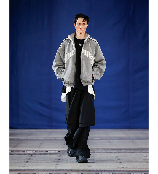 JACOB LAYERED SUITING TROUSERS EUPHORIC BLACK