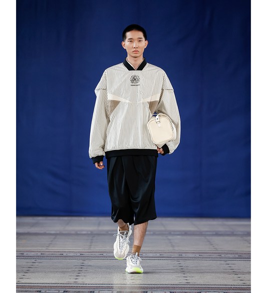 JONAS WARMUP CREWNECK BUMBLE BEE STRIPE