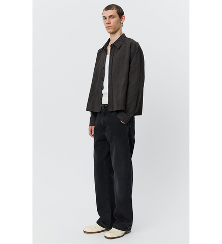 PRIORITY SHIRT DARK LINEN CHECK