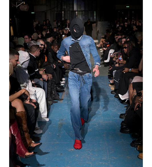 WAISTBAND DENIM JEANS MENS BLUE