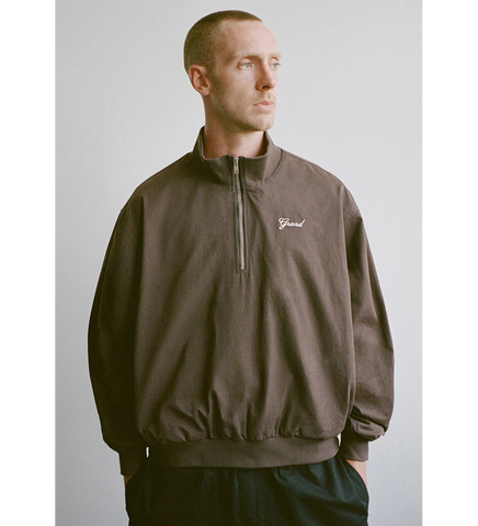 QUARTER ZIP JACKET ESPRESSO