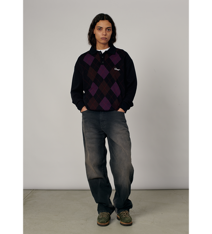 ARGYLE POLO BLACK