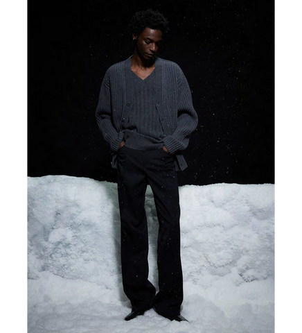 V-NECK VEST CHARCOAL