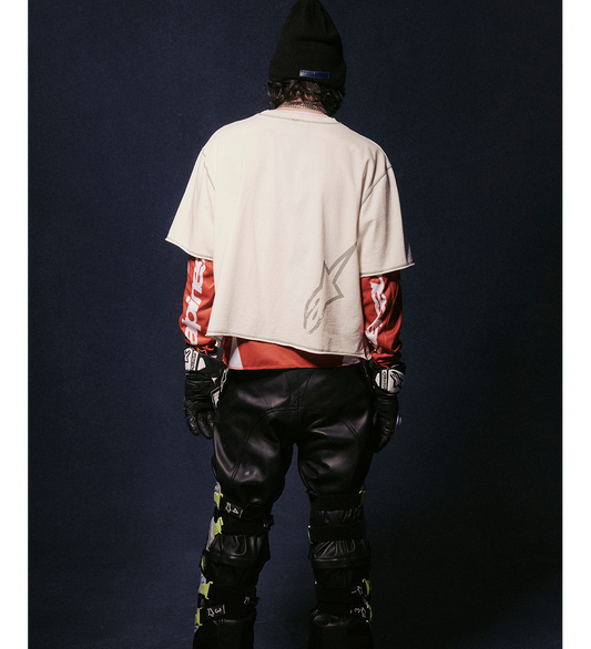 HYBRID LS JERSEY OFF WHITE RED