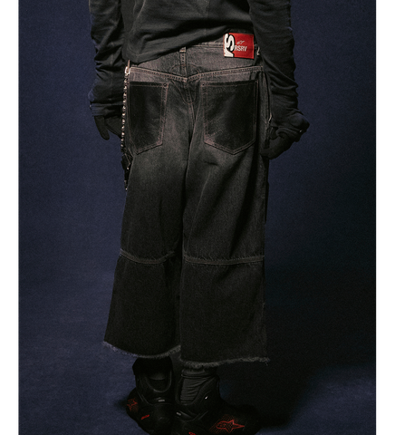 BIKER TESTER JEANS BLACK WASHED