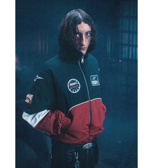 MEMORIES PADDED JACKET BLACK RED