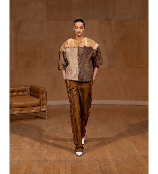 TEDDY FUR TOP BROWN