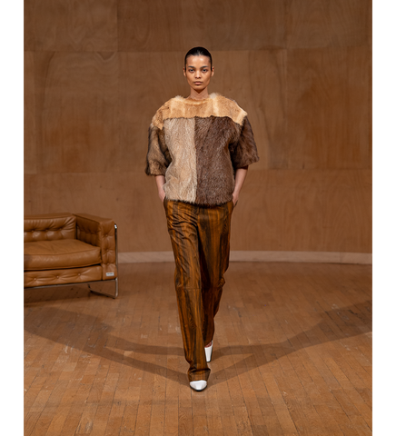 TEDDY FUR TOP BROWN