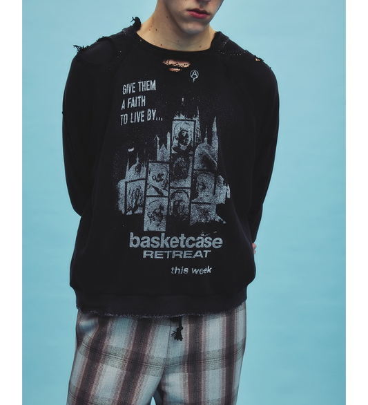 RESORT REPAIRED CREWNECK VINTAGE BLACK