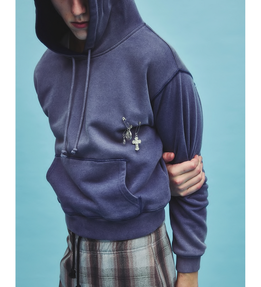 CHARMS THERMAL LINED PULLOVER WASHED NAVY