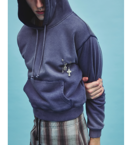 CHARMS THERMAL LINED PULLOVER WASHED NAVY