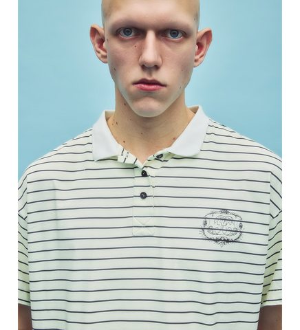 BACKPACKER STRIPED POLO WHITE/BLACK