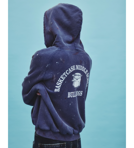 BULLDOGS THERMAL LINED ZIP WASHED NAVY