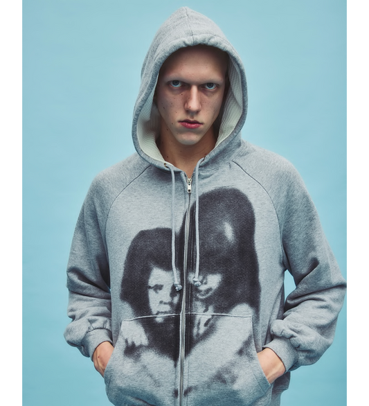 EMBRACE THERMAL LINED ZIP HEATHER GREY