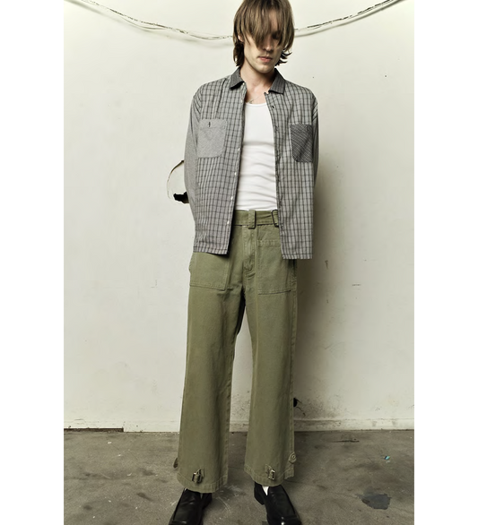 BELTED FATIGUES MILITARY GREEN