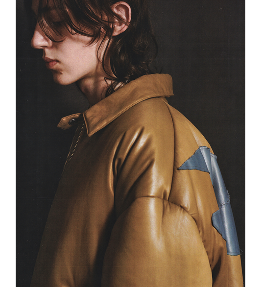 PUFFER JACKET LIQUID CAMEL