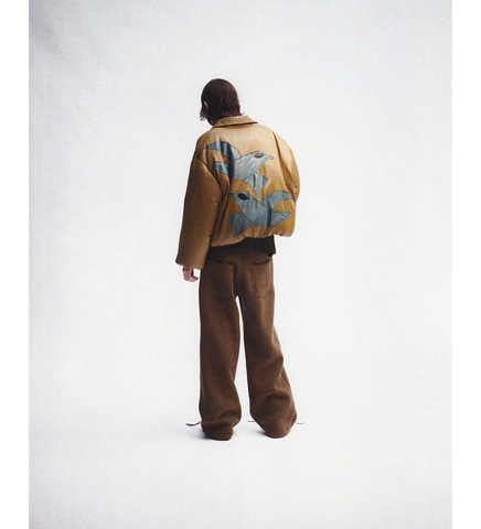 PUFFER JACKET LIQUID CAMEL
