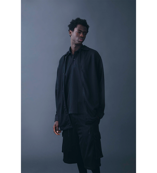 MESH POLO BLACK