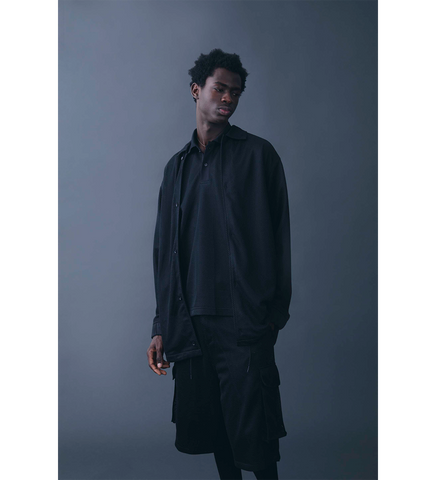 MESH POLO BLACK